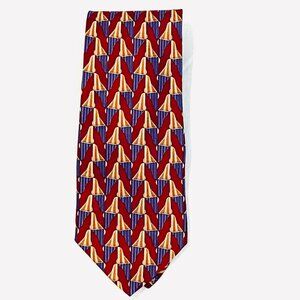 Valentino Cravatte  Men's 100% silk tie red blue gold white luxury designer